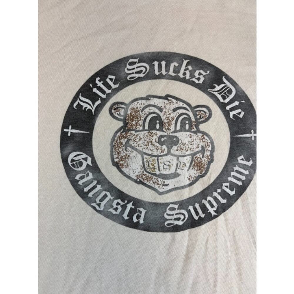 Supreme Gangsta Life Sucks Die Shirt Men XL Graphic Tee Skater Grunge Streetwear - Picture 9 of 9